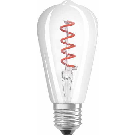 Bombilla LED E27 filamento rizado (4W)  Rosa (1/2)