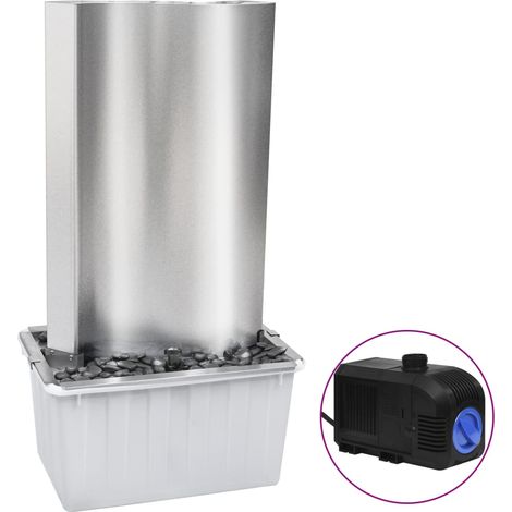 Maison Exclusive - Fontana da Giardino Argento 60,2x37x122,1 cm in Acciaio Inox (1/5)