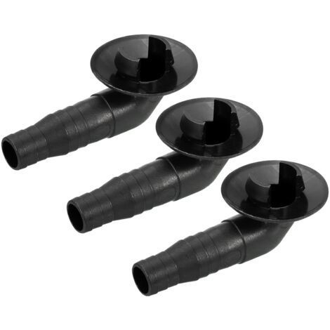 Climatisateur Vidange Tuyau Connecteur 19mm Tube Coude Raccord Remplacement Pièce Accessoires pour Mini-Split Fenêtre AC, Noir Paquet de 3 (1/5)