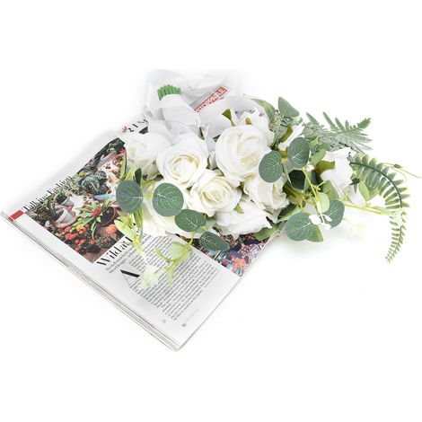 Simulation d'un bouquet de mariée en fleurs artificielles, accessoires pour photos de mariage, célébrations de mariage et décoration intérieure. (1/5)