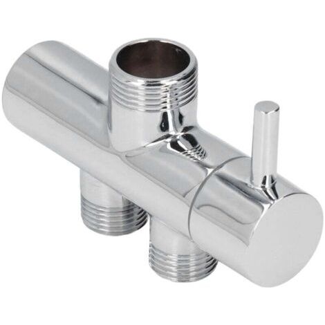 Inverseur De Bras De Douche G3/4 À G1/2 Connecteur En T Étanche Valve De Dérivation En Laiton Pour Salle De Bains (1/4)