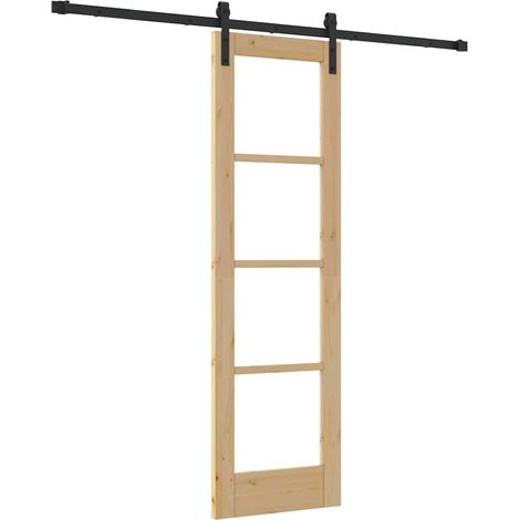 Maison Exclusive - Schiebetür ORKDAL Natürlich und Schwarz 61 x 1