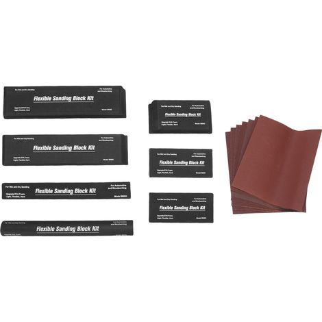 Set aus schwarzen EVA-Schleifklötzen, für trockene und nasse Anwendung - geeignet zum manuellen Schleifen von Holz, Gipskarton, Lack, Autokarosseriereparaturen usw. (1/5)