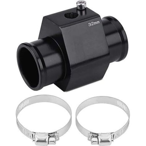 SHINING HOUSE Capteur de Température de l'Eau,Adaptateur de Jauge de Tuyau de Température de l'Eau de Voiture Sonde de Température Joint de Radiateur(32mm)(noir)