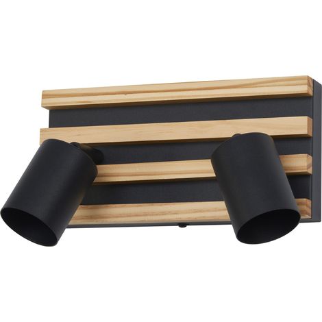 OSRAM  décor noir/bois, acier et bois de pin, 220-240 V, GU10, raccordement par bornes, 3 pôles (L, N, PE), IP20 (1/4)