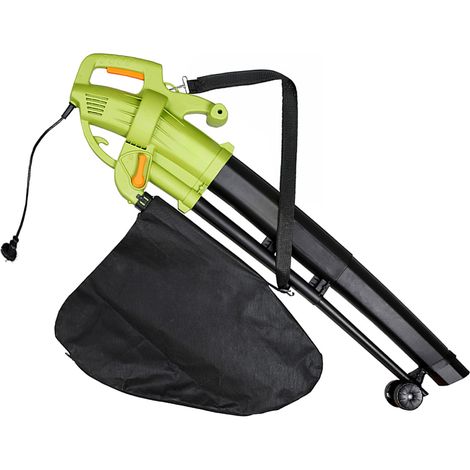 Aspirafoglie Soffiatore Elettrico Da Giardino 3 in 1 Aspiratore Trituratore Soffia Foglie 3000 W 270 Km/h Con Sacca Raccolta Da 45 L Rotelle e Tracolla Manutenzione Giardino Spazi Esterni Cortile (1/5)