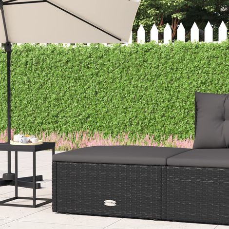Tabouret de jardin,Canapé de jardin avec coussin noir résine tressée TOGP90254 DESIGN IN (1/5)