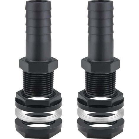 2PCS Overfull Tank, 25mm Pass Wall Tank Male Connection Leakproof Hose for Cisterns Rainwater Collector Connection Passages Mit Joints (1/4)