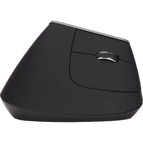 Souris verticale 2,4 GHz, 6 boutons, design ergonomique, DPI réglable, signal stable, récepteur USB, Plug and Play, noire