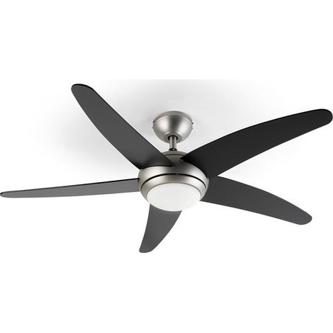 Bolero 2-in-1-Deckenventilator 134cm Leuchte 55W Fernbedienung schwarz