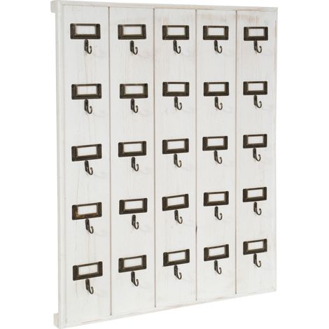 Key box Cabinet Wooden key holder Key rack Wall key holder Wall coat rack 60.5x50 Locker container Key board Office key hanger (1/5)
