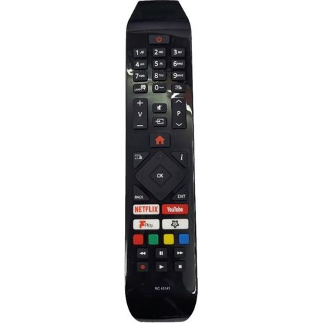 Télécommande RC43141 - Pour TV Hitachi - Compatible Modèles 55HL7000 32HE4000 24HE2000 - Noir - ABS - 1 Pièce