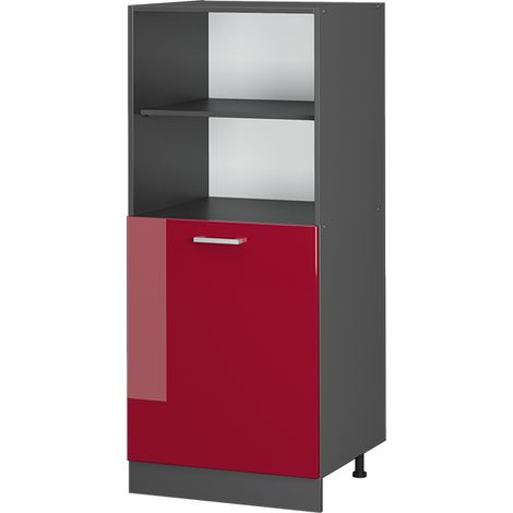 Meuble pour four R-Line, Rouge brillant, 60cm, Vicco
