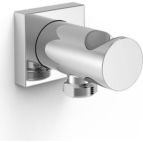 Support fixe avec arrivée d’eau pour douchette Chrome - TRES 21118221 (1/2)