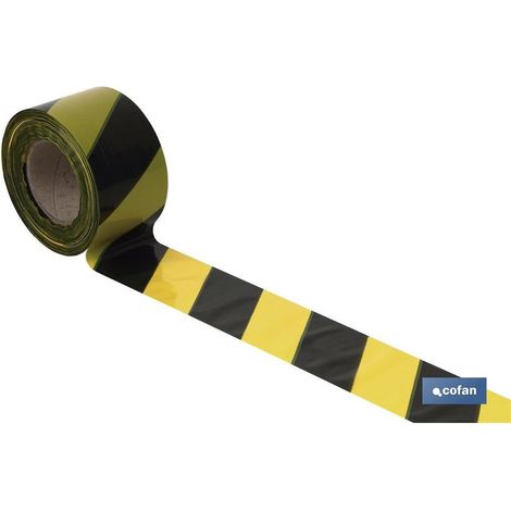 Gelb/Schwarzes Signalband 50 mm x 100 m