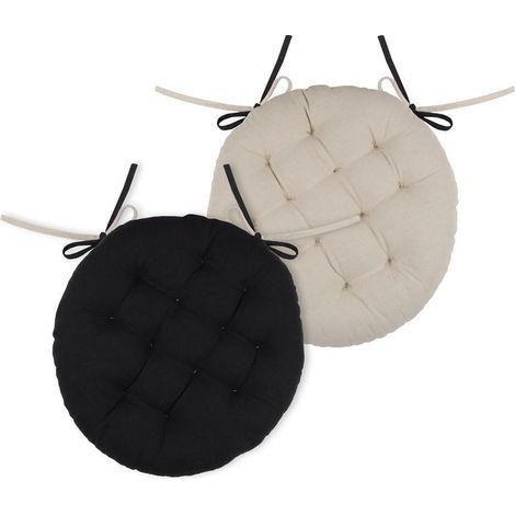 DUO Stuhlkissen 38 cm hellschwarz