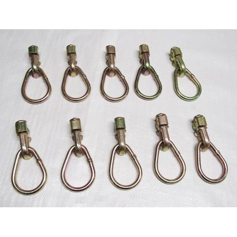 Oval Cargo Tie Down Rings x10 (Surface Rail Fitting Lashing Load Restraint) (1/2)
