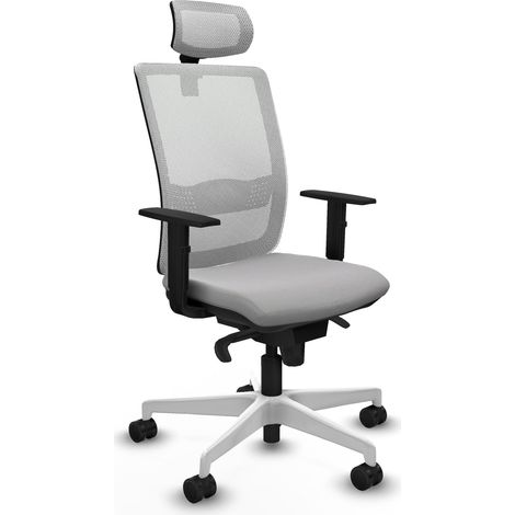 Sedia da ufficio piqueras y crespo Haches bianco mesh comoda (1/2)