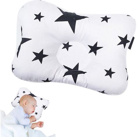 Almohada para bebé, almohada de posicionamiento, almohada anti-deformación para bebés, 22x18 cm (1/4)