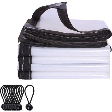 Film anti-pluie pour plantes de jardin transparent (2X3m avec 10 boules) (1/5)