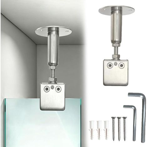 Barre de support en acier inoxydable pour porte douche sans (1/5)