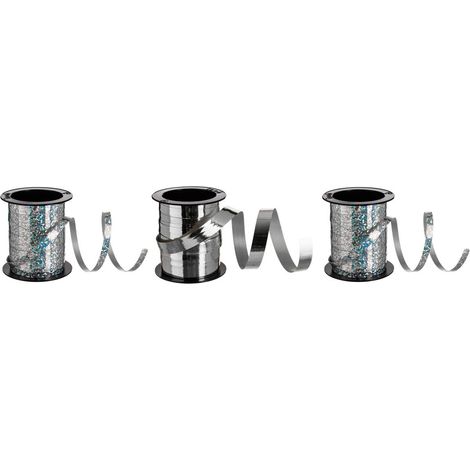 Set mit 3 Rollen Bolduc 5 mm oder 10mm l.10m - Silberner stern