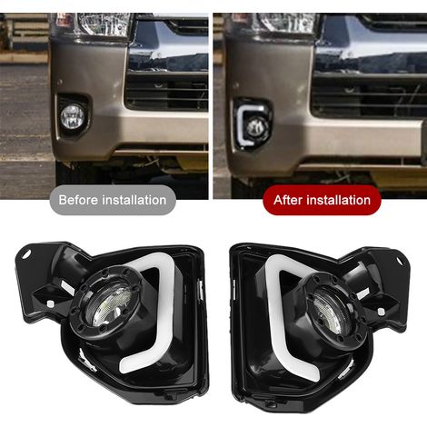 Phares antibrouillard LED DRL 12V 6000K pour Toyota Hiace 2014‑2018, éclairage diurne (1/5)