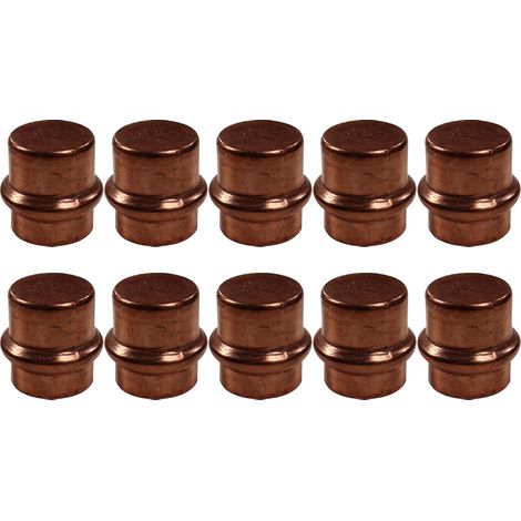 Lot de 10 Boutons de Meuble Matière Cuivre Laiton "Vintage-Rétro" - Ø18 - Arcanaute (1/2)