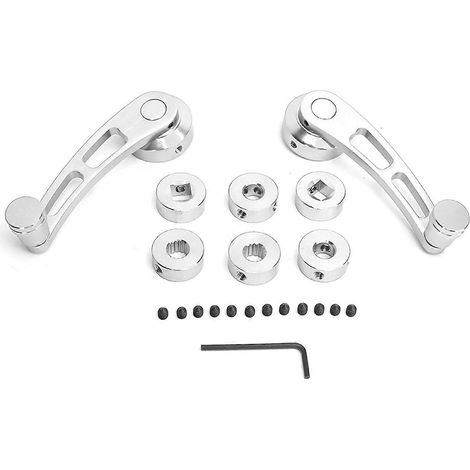 Stück Fenstergriff-Erhöhungskurbel aus Aluminiumlegierung, passend für Chevrolet Oldtimer, silberfarben (1/5)