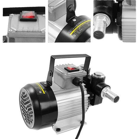 Pompe de Transfert de Carburant Électrique, Puissance de 550W, Tension de 220V, Vitesse de 2800 RPM, Débit de 20-60 L/min, Distance d'Aspiration de 5 m (1/5)