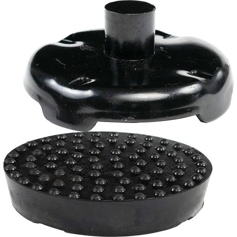 CYRILL –Lot de 2 patins en caoutchouc pour cric - Bloc en caoutchouc - Cric 4T - Adaptateur de selle (1/5)