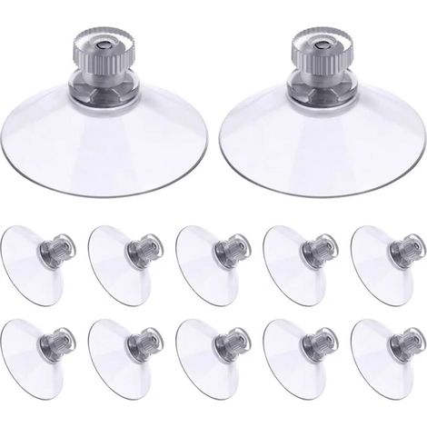 Lot de 30 Ventouses avec Filetage et écrous moletés 41 mm, Transparentes, pour Voiture, Camping, vitre, Pare-Soleil (1/5)