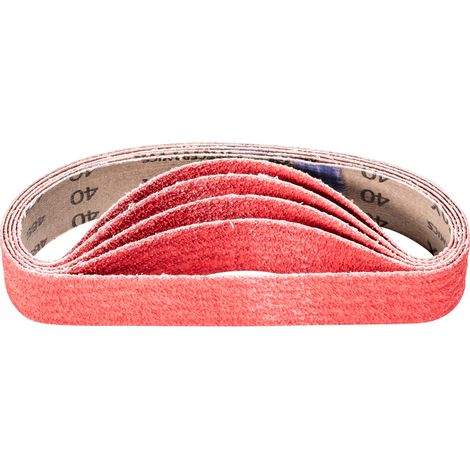 PFERD TOOLS Keramikkorn Schleifband BA 35x450mm CO-COOL40 für Edelstahl-Schliff mit Rohrbandschleifer 20 Stk (1/4)