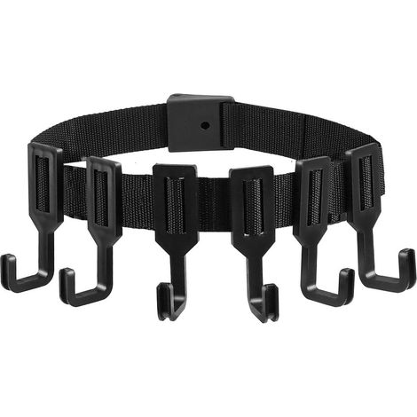 Supporto per albero con 6 grandi ganci porta accessori, supporto multi-gancio leggero, supporto per esterni con gancio per arco e attrezzatura per caccia, campeggio ed escursionismo, nero