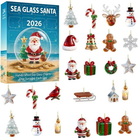 Calendrier de l'Avent de Noël Décor de Sapin en Acrylique 2D (1/5)