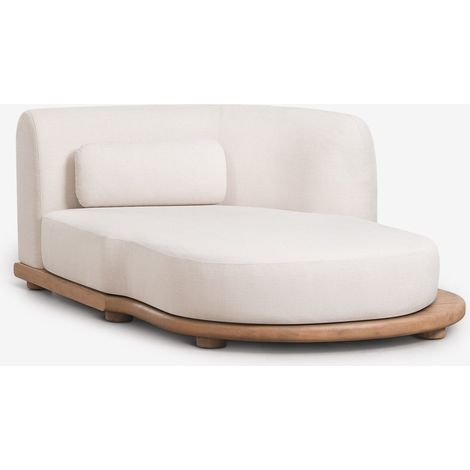 Modulo chaise longue destro per divano modulare da giardino in legno di acacia Gerard SKLUM (1/5)