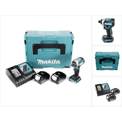Makita DTD 154 RFJ Llave de impacto a batería 18V + Makpac 2 + 2x Batería BL1830 3,0 Ah + Cargador DC18RC (1/5)