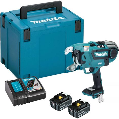 Makita DTR181RTJ 18V LXT Brushless Rebar Tying Tool - 2x 5Ah Batteries, Charger & Makpac 4 Case