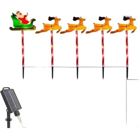 Lampe LED Renne et Traîneau pour Jardin de Noël Lampe Renne et Traîneau LED, 5 , Décoration Extérieure de Noël pour Jardin et Cour