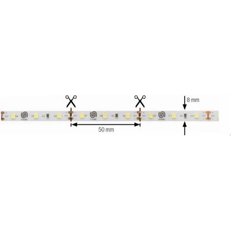 Ruban LED dimmable 12v bande bandeau autocollant adhésif universel variable 4,8W/m 380 lm/m Plafond Cuisine Plan de travail Bureau Salle de bain Terrasse Escalier Pergola, 2 mètres couleur blanc neutr (1/2)