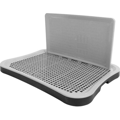 Plateau de Pot pour Chien avec Grille Bac à Litière Portable pour Animaux de Compagnie Dressage de Chien Toilette Support de Coussinet de Pipi pour Chiot Plateau de Coussin en (1/5)