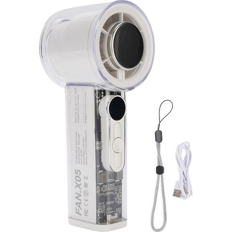 Mini-Handventilator, leise, 100 Geschwindigkeitsstufen, Halbleiterkühlung, tragbar mit Kabel, für Reisen, Strand und Zuhause (1/5)