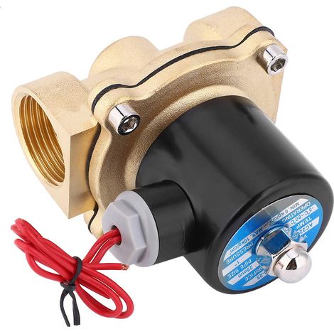 Électrovanne Électrique, 1 "2W250-25 Électrovanne Électrique en Laiton Étanche Étanche Normalement Fermée Vanne pour Eau, Air, Huile(2W-250-25 24V) (1/4)