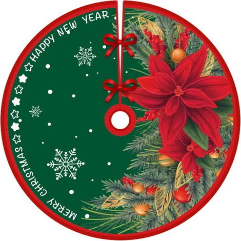 Jupe de sapin de Noël de 90 cm de diamètre, tabliers de fond pour sapin de Noël, décoration de sapin de Noël, décoration d'intérieur (Style 24) (1/5)