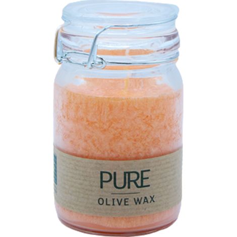 Bougie Pot Cire Pure Olive 120x70 - Mandarine- Vendu par 1
