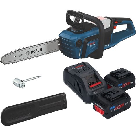 Bosch GKE 18V-40 Professional Akku Kettensäge 18 V 40 cm Brushless + 2x ProCORE Akku 5,5 Ah + Ladegerät
