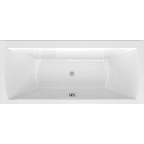 ELVINA Baignoire Rectangulaire 180x80x50cm, Blanc