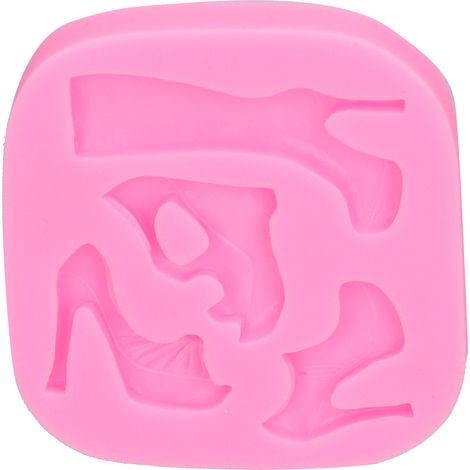 Silikonform mit High-Heel-Muster, Lebensmittelform für selbstgemachtes Gebäck, Eiscreme, Kuchen und handgemachte Seife (1/5)