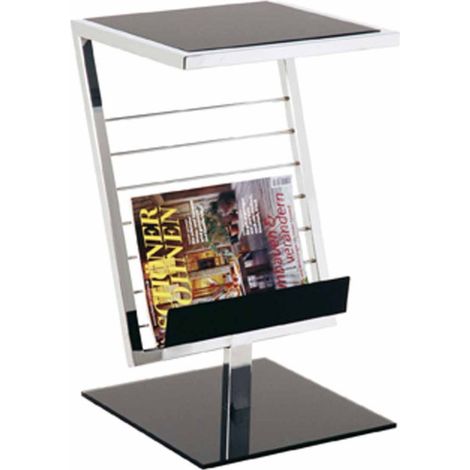 Table d'Appoint Design "Revue" 60cm Noir