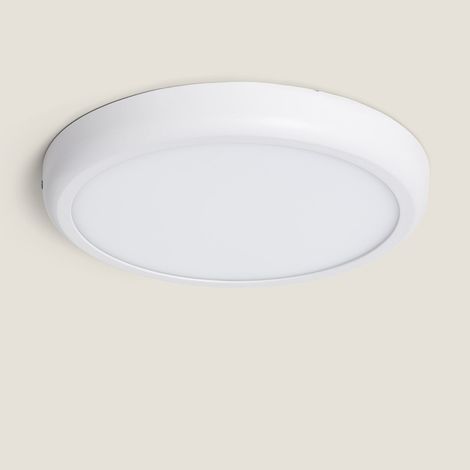 Plafoniera LED 24W Circolare Metallo Ø300 mm Design Bianco 6000K Bianco Freddo